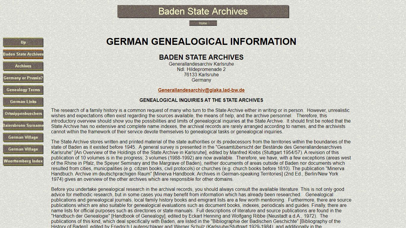 Baden State Archives - GEISHEIMER